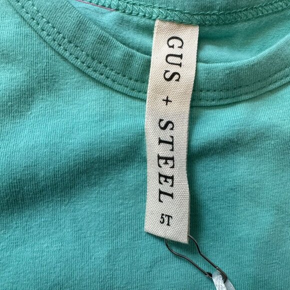 NWT Gus + Steel Mint Basic Tee 5T - Picture 2 of 4